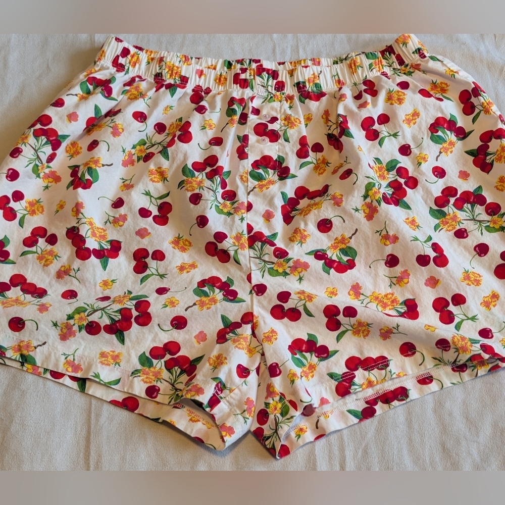 Just Be Fruit And Floral Lounge/Pajama Shorts Women's Size M